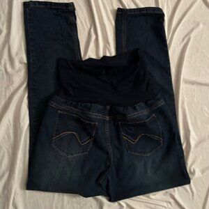 size Large jeans Maternity blue jeans denim pants pregnancy gently used